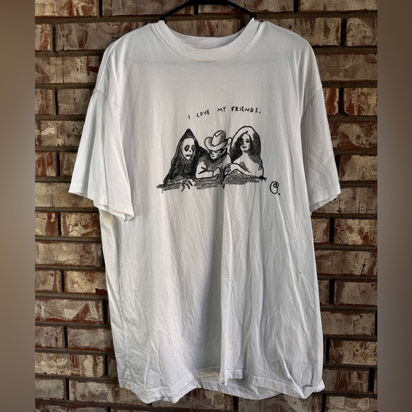 Carhartt WIP I Love My Friends Graphic White T-Shirt Size XL - Picture 1 of 2